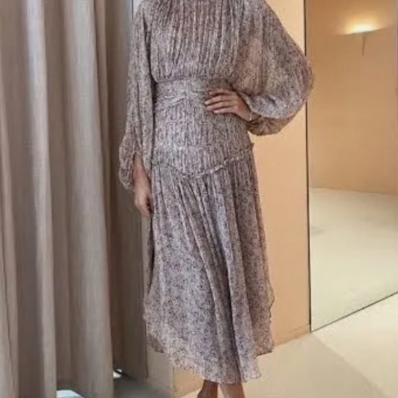 SHONA JOY Paulette Long Sleeve Open Back Midi Dress 12 - Picture 6 of 9